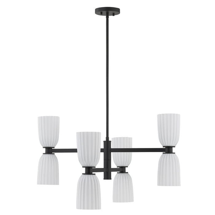 Savoy House - 1-1248-8-89 - Eight Light Chandelier - Baldwin - Matte Black