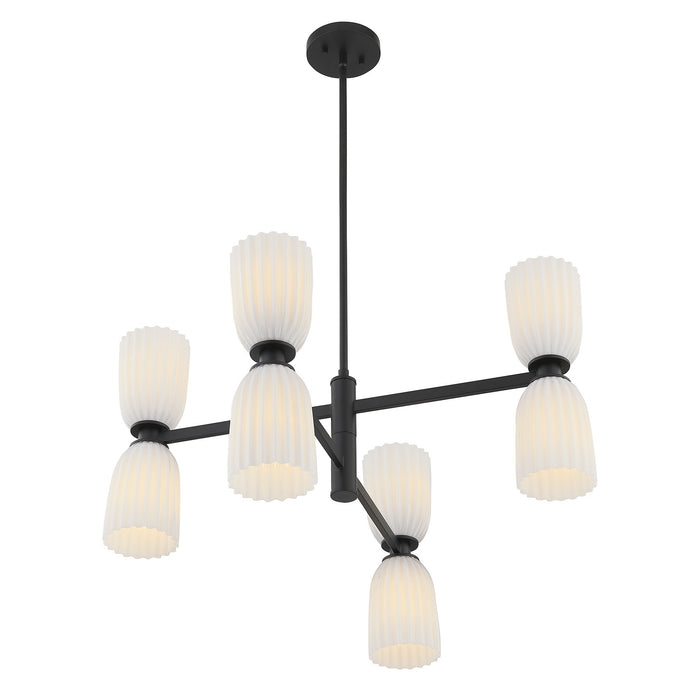 Savoy House - 1-1248-8-89 - Eight Light Chandelier - Baldwin - Matte Black