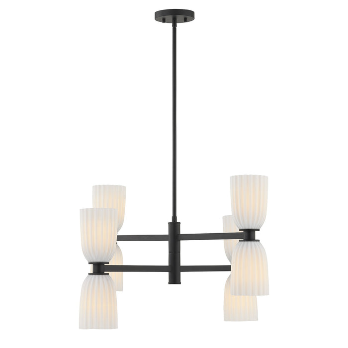 Savoy House - 1-1248-8-89 - Eight Light Chandelier - Baldwin - Matte Black
