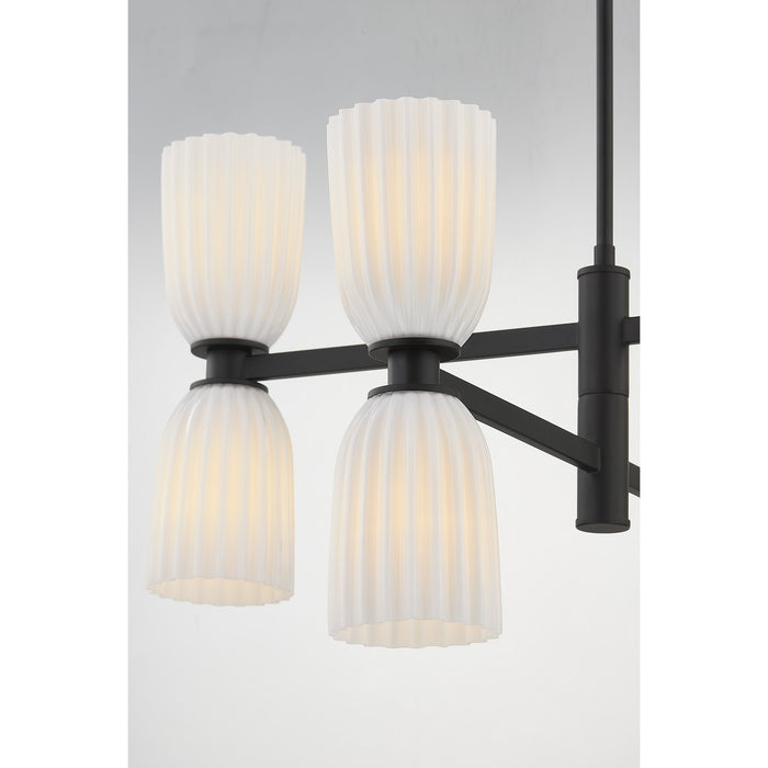 Savoy House - 1-1248-8-89 - Eight Light Chandelier - Baldwin - Matte Black