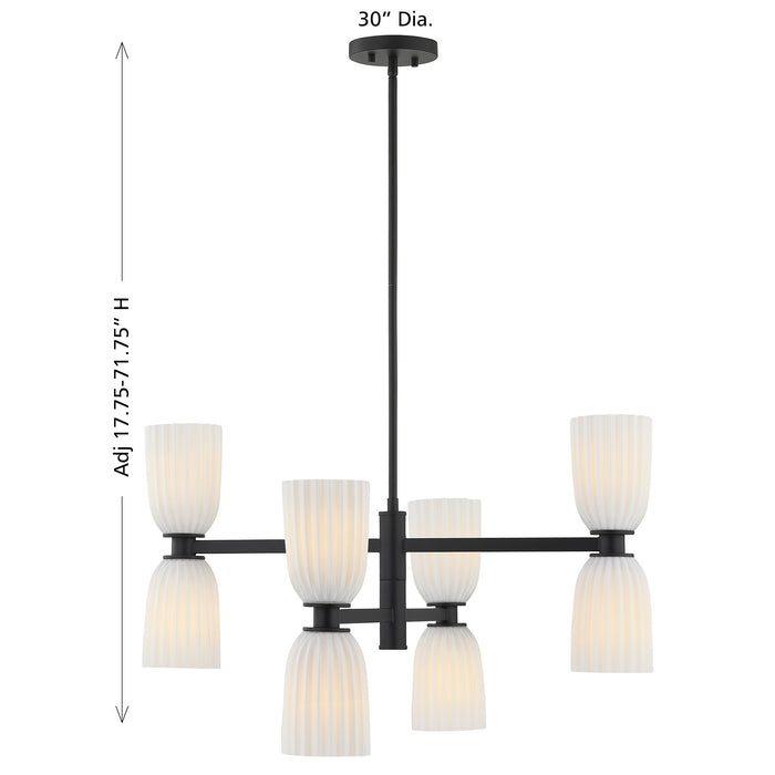 Savoy House - 1-1248-8-89 - Eight Light Chandelier - Baldwin - Matte Black