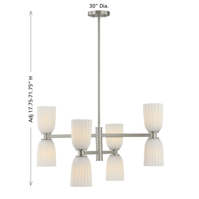 Savoy House - 1-1248-8-SN - Eight Light Chandelier - Baldwin - Satin Nickel