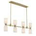 Savoy House - 1-1249-8-127 - Eight Light Linear Chandelier - Baldwin - Noble Brass