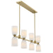 Savoy House - 1-1249-8-127 - Eight Light Linear Chandelier - Baldwin - Noble Brass