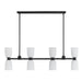 Savoy House - 1-1249-8-89 - Eight Light Linear Chandelier - Baldwin - Matte Black