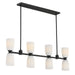Savoy House - 1-1249-8-89 - Eight Light Linear Chandelier - Baldwin - Matte Black