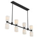 Savoy House - 1-1249-8-89 - Eight Light Linear Chandelier - Baldwin - Matte Black