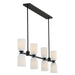 Savoy House - 1-1249-8-89 - Eight Light Linear Chandelier - Baldwin - Matte Black
