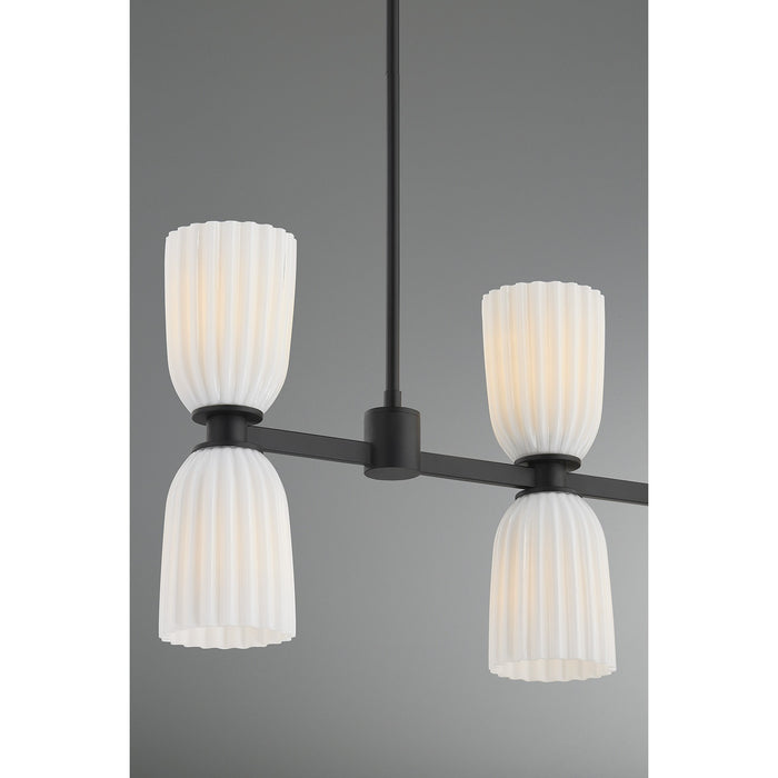 Savoy House - 1-1249-8-89 - Eight Light Linear Chandelier - Baldwin - Matte Black