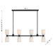 Savoy House - 1-1249-8-89 - Eight Light Linear Chandelier - Baldwin - Matte Black