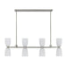 Savoy House - 1-1249-8-SN - Eight Light Linear Chandelier - Baldwin - Satin Nickel