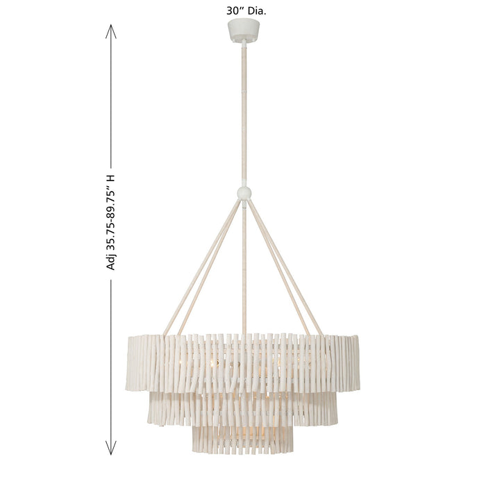 Savoy House - 1-1456-9-340 - Nine Light Chandelier - Phong - Blanco