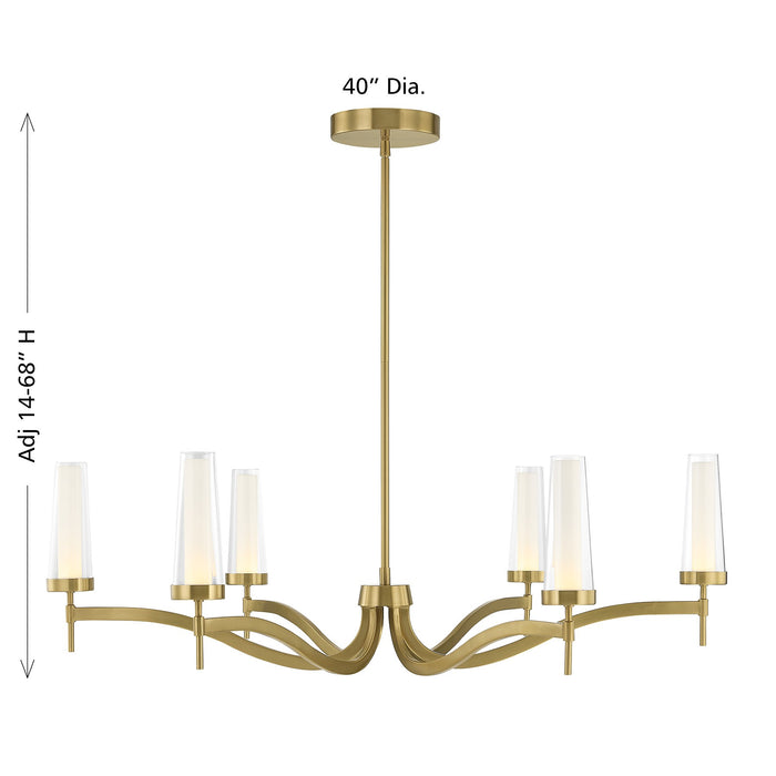 Savoy House - 1-1464-6-322 - LED Chandelier - Butler - Warm Brass