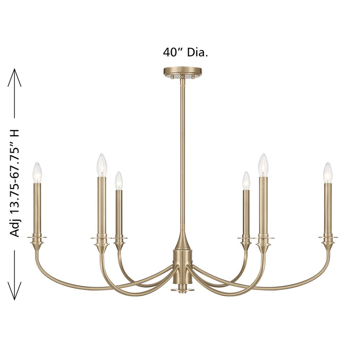 Savoy House - 1-1500-6-127 - Six Light Chandelier - Coventry - Noble Brass