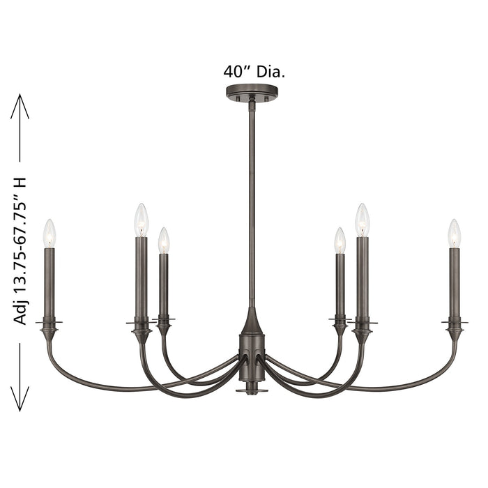 Savoy House - 1-1500-6-15 - Six Light Chandelier - Coventry - Mediterranean Bronze