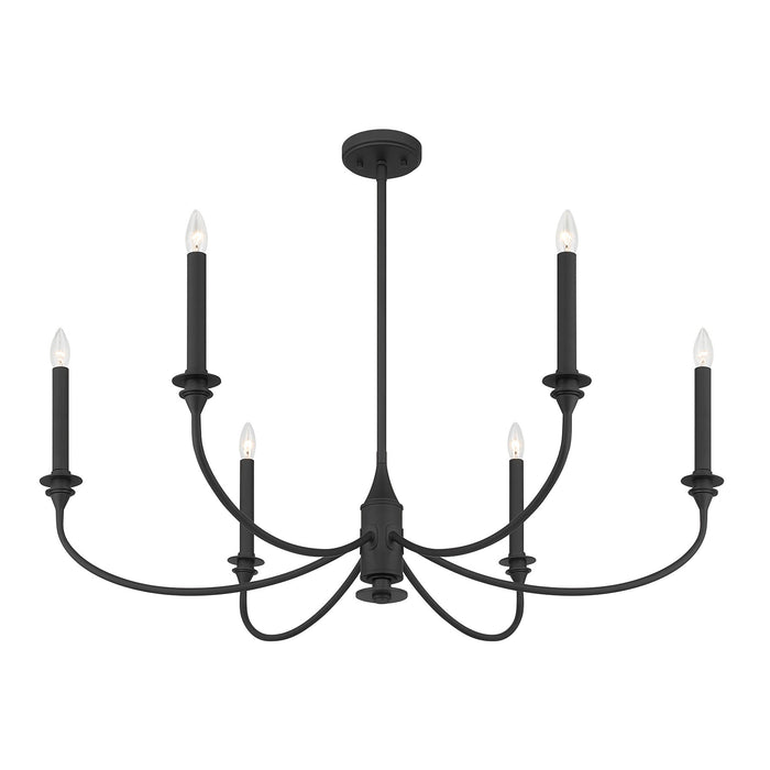 Savoy House - 1-1500-6-89 - Six Light Chandelier - Coventry - Matte Black