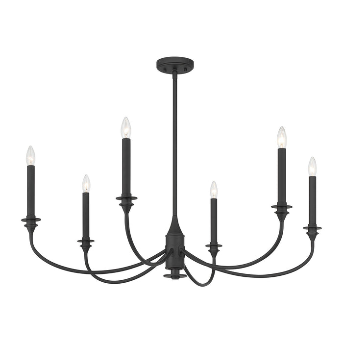 Savoy House - 1-1500-6-89 - Six Light Chandelier - Coventry - Matte Black