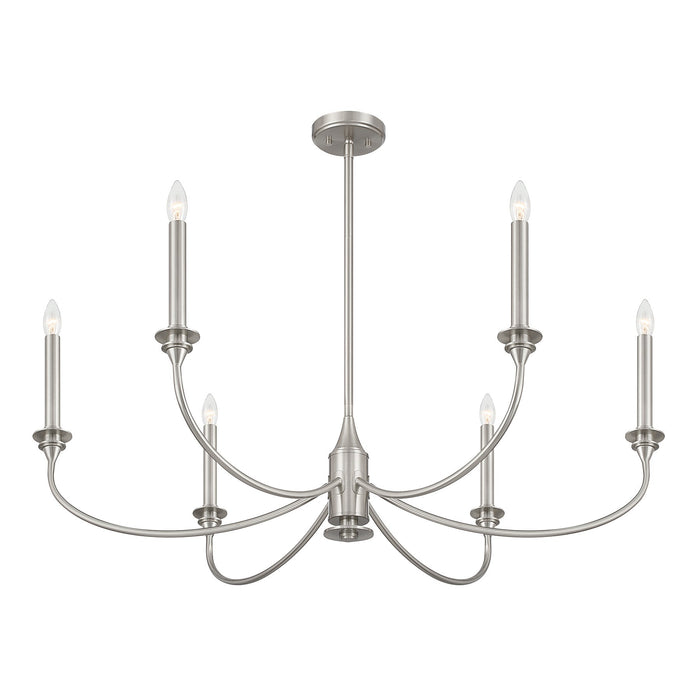 Savoy House - 1-1500-6-SN - Six Light Chandelier - Coventry - Satin Nickel