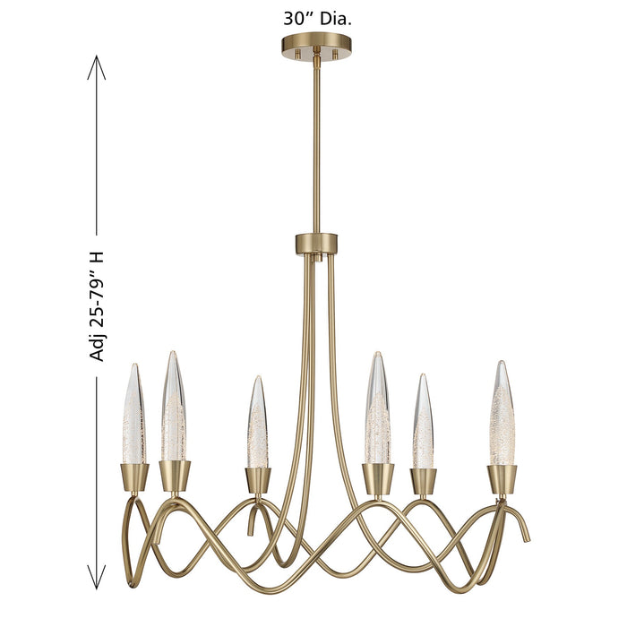 Savoy House - 1-1798-6-127 - LED Chandelier - Sofia - Noble Brass