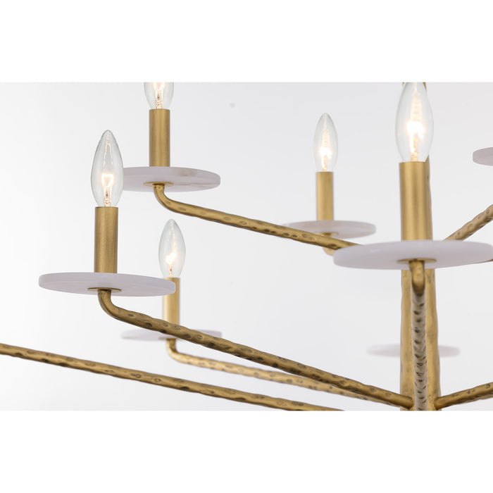 Savoy House - 1-1966-12-60 - 12 Light Chandelier - Judi - Distressed Gold