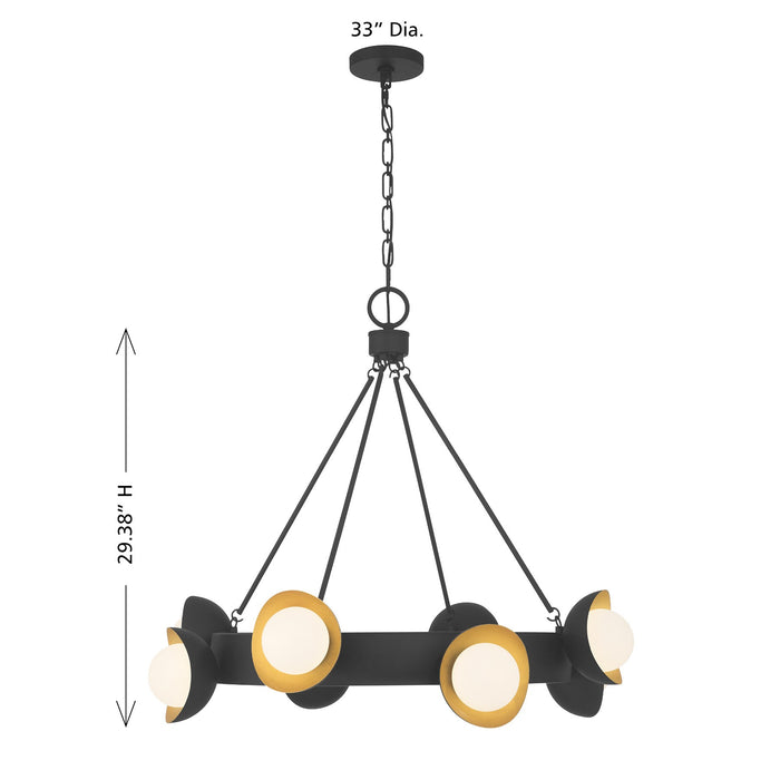 Savoy House - 1-2411-8-343 - LED Chandelier - Pierson - Black Cashmere/True Gold