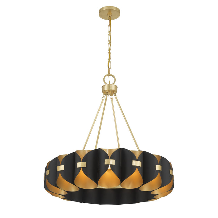 Savoy House - 1-2414-16-343 - LED Chandelier - Pelham - Black Cashmere/True Gold