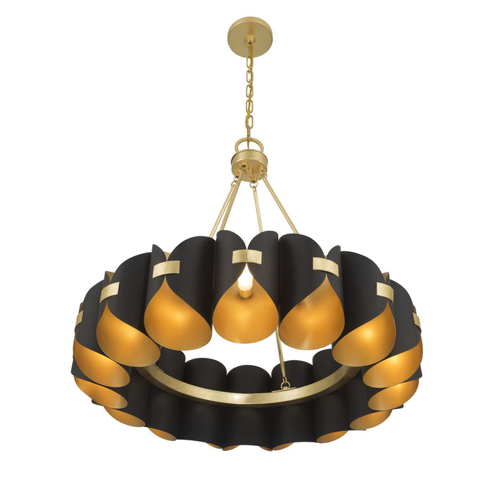 Savoy House - 1-2414-16-343 - LED Chandelier - Pelham - Black Cashmere/True Gold