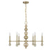 Savoy House - 1-2511-6-127 - Six Light Chandelier - Crescent - Noble Brass