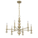 Savoy House - 1-2511-6-127 - Six Light Chandelier - Crescent - Noble Brass