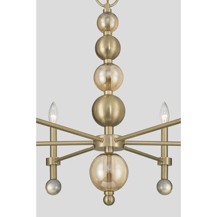 Savoy House - 1-2511-6-127 - Six Light Chandelier - Crescent - Noble Brass