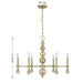 Savoy House - 1-2511-6-127 - Six Light Chandelier - Crescent - Noble Brass