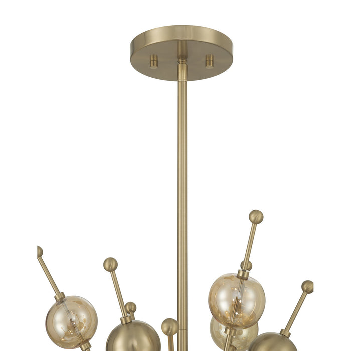 Savoy House - 1-2514-6-127 - Six Light Chandelier - Crescent - Noble Brass