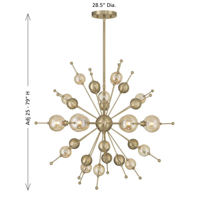 Savoy House - 1-2514-6-127 - Six Light Chandelier - Crescent - Noble Brass