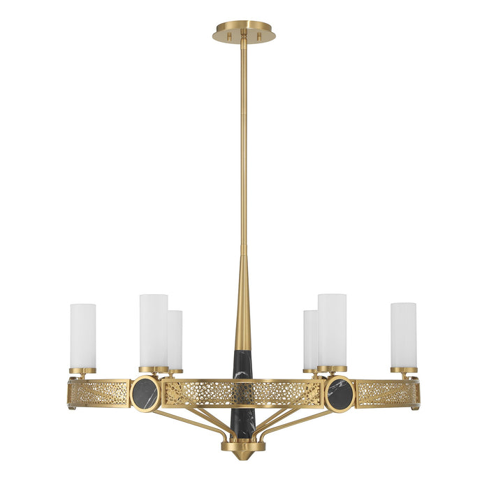 Savoy House - 1-2914-6-322 - Six Light Chandelier - Farrell - Warm Brass