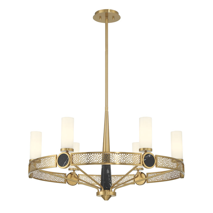Savoy House - 1-2914-6-322 - Six Light Chandelier - Farrell - Warm Brass