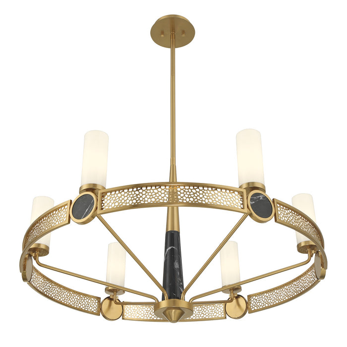 Savoy House - 1-2914-6-322 - Six Light Chandelier - Farrell - Warm Brass