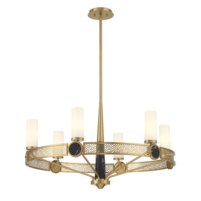 Savoy House - 1-2914-6-322 - Six Light Chandelier - Farrell - Warm Brass