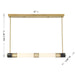 Savoy House - 1-2917-1-322 - LED Linear Chandelier - Farrell - Warm Brass
