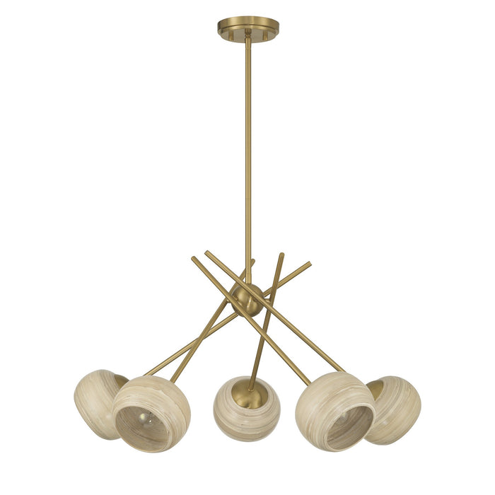 Savoy House - 1-2968-5-322 - Five Light Chandelier - Jasper - Warm Brass