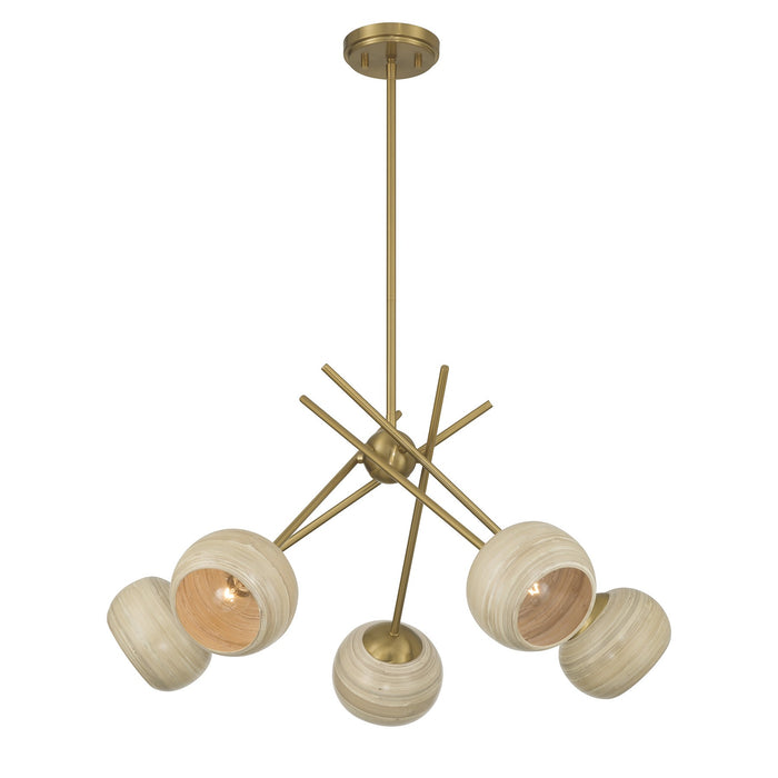 Savoy House - 1-2968-5-322 - Five Light Chandelier - Jasper - Warm Brass