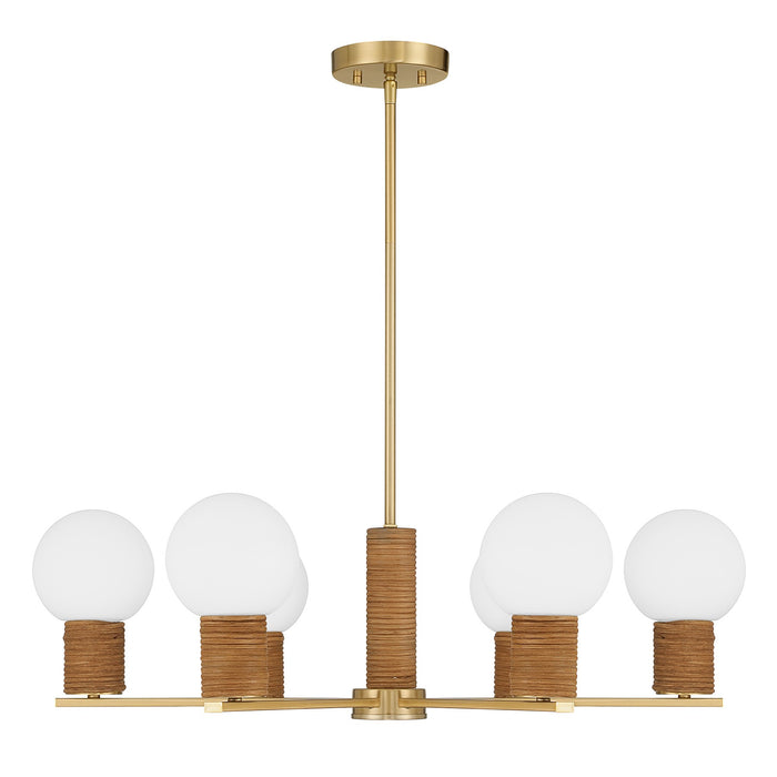 Savoy House - 1-4080-6-322 - Six Light Chandelier - Jarrell - Warm Brass