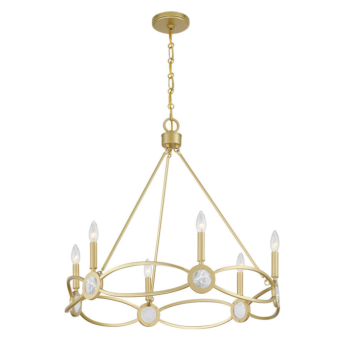 Savoy House - 1-4101-6-328 - Six Light Chandelier - Minette - Spun Gold