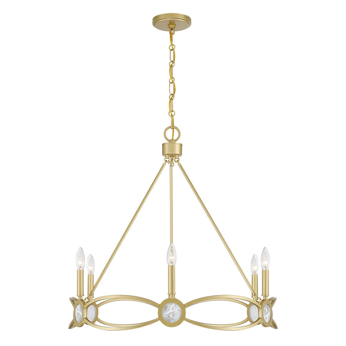 Savoy House - 1-4101-6-328 - Six Light Chandelier - Minette - Spun Gold