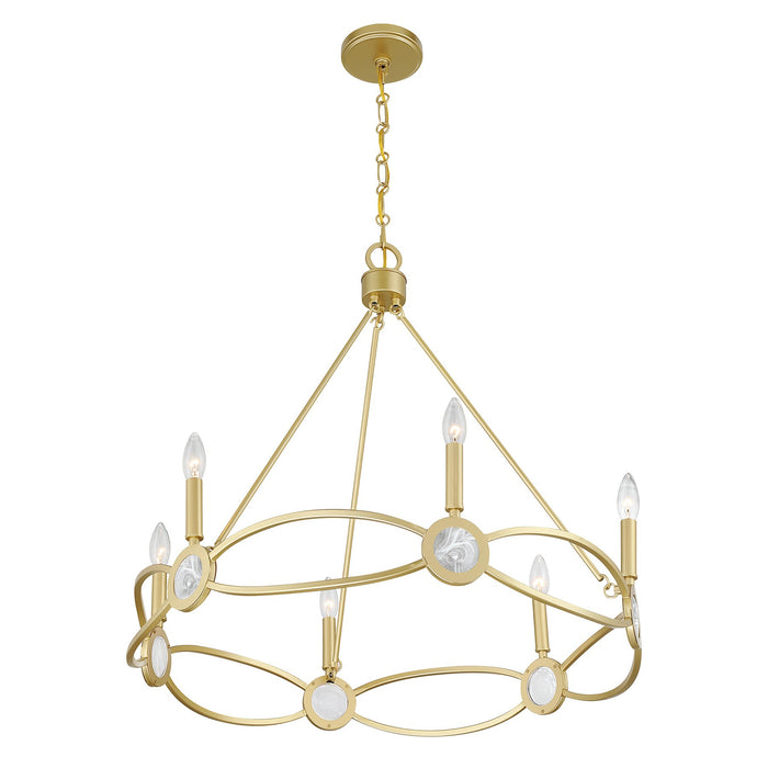 Savoy House - 1-4101-6-328 - Six Light Chandelier - Minette - Spun Gold