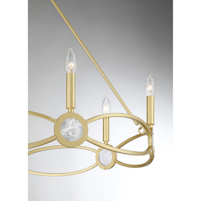 Savoy House - 1-4101-6-328 - Six Light Chandelier - Minette - Spun Gold