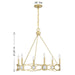 Savoy House - 1-4101-6-328 - Six Light Chandelier - Minette - Spun Gold