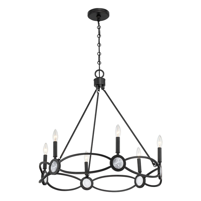 Savoy House - 1-4101-6-89 - Six Light Chandelier - Minette - Matte Black