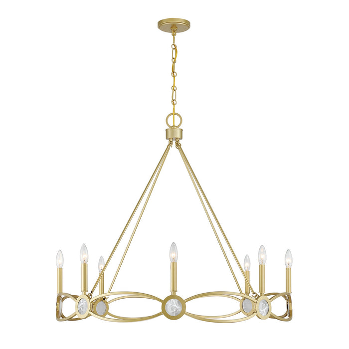 Savoy House - 1-4102-8-328 - Eight Light Chandelier - Minette - Spun Gold