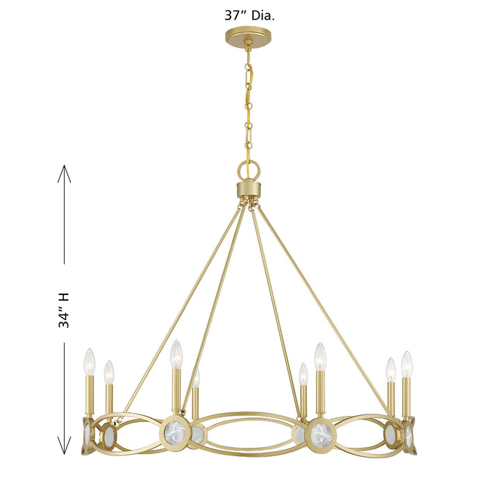 Savoy House - 1-4102-8-328 - Eight Light Chandelier - Minette - Spun Gold