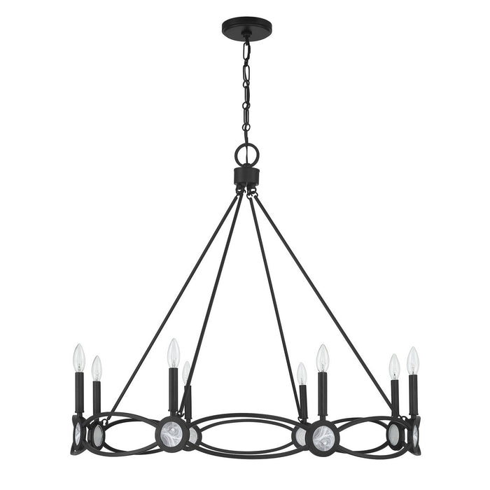Savoy House - 1-4102-8-89 - Eight Light Chandelier - Minette - Matte Black